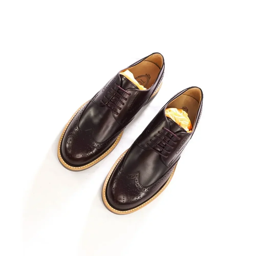 $750 TOD'S - Brown Leather Derby - US 8 (7UK)